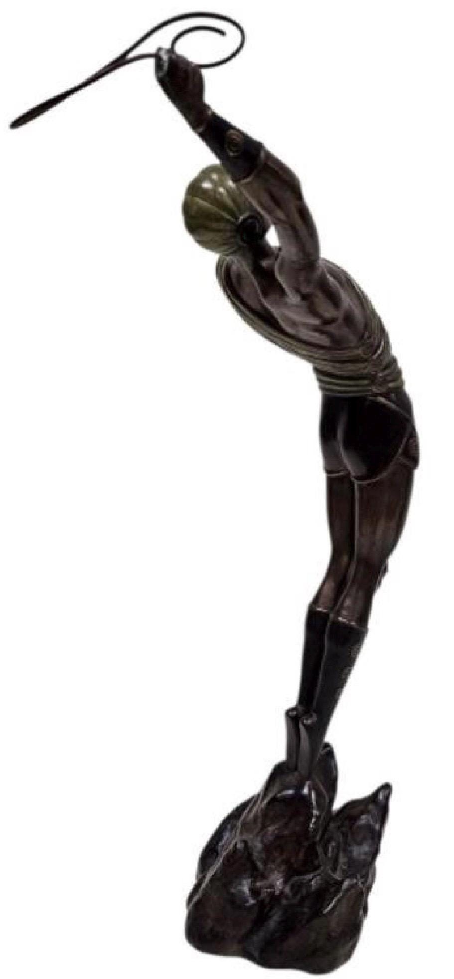 Vintage 1980 Erte Le Danseur Bronze Sculpture