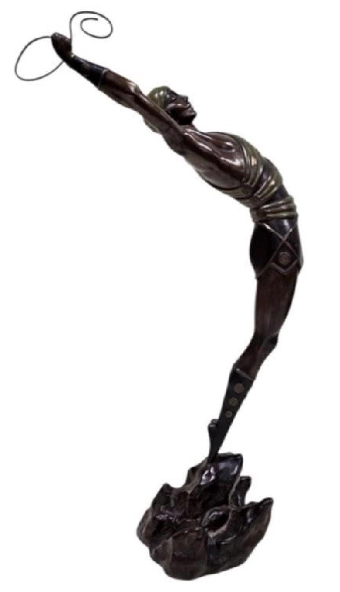 Vintage 1980 Erte Le Danseur Bronze Sculpture