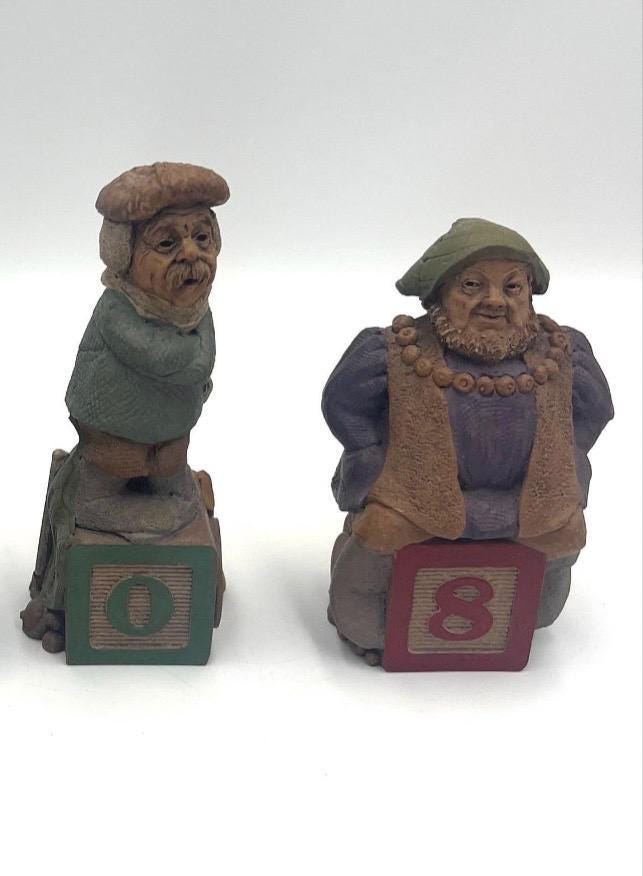 Tom Clark Gnomes: Hand-Carved Alphabet and Number Figurines - Retired Collectibles