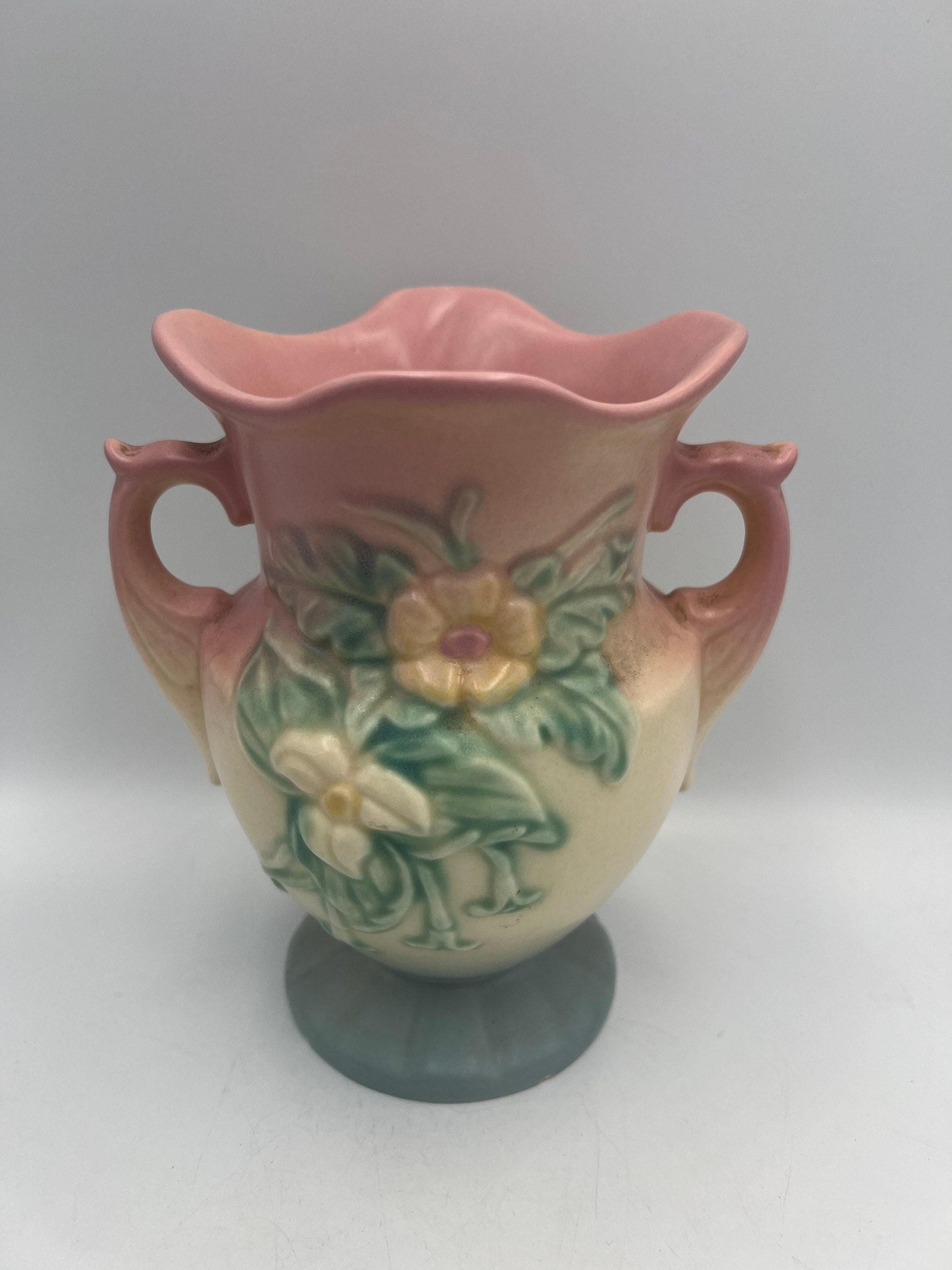Hull Wildflower Vase: Vintage 1940s Double Handled Floral Pottery