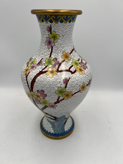 Chinese Cloisonne Vase Floral with bird design