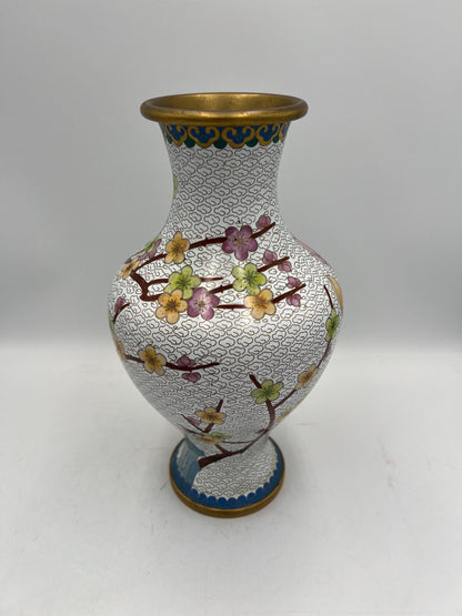 Chinese Cloisonne Vase Floral with bird design