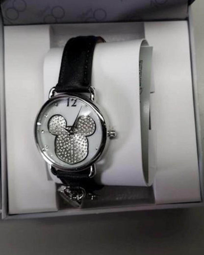 Mickey Mouse Anniversary Watch - Moving Hands or Silver Charm, Boxed