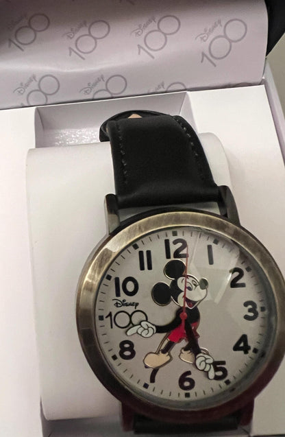 Mickey Mouse Anniversary Watch - Moving Hands or Silver Charm, Boxed