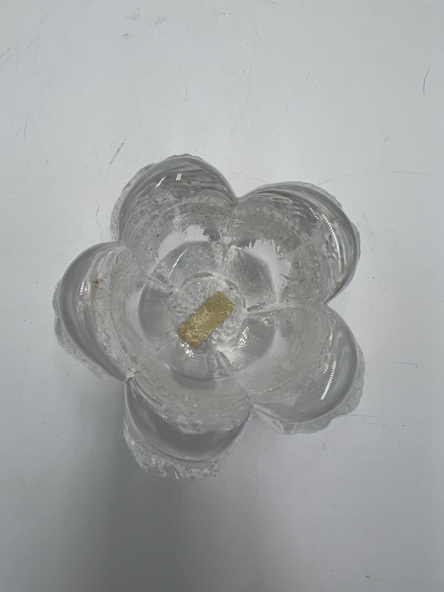 Swedish Kosta Boda Rosebud Candle Holders Lot of 4 - Hand Blown Glass