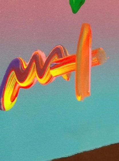 Peter  Max, Black Series: Heart.  Original Painting