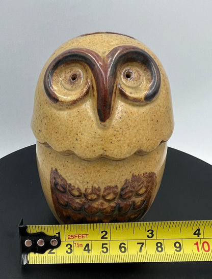 Owl Coin Bank: Vintage Mid-Century Ceramic (1960s Japan)