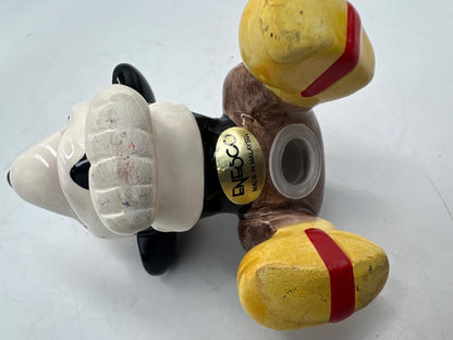 Disney Salt and Pepper Shakers: Vintage Mickey and Pluto PLUS extra Mickey Cowboy  (Ceramic Collectibles)