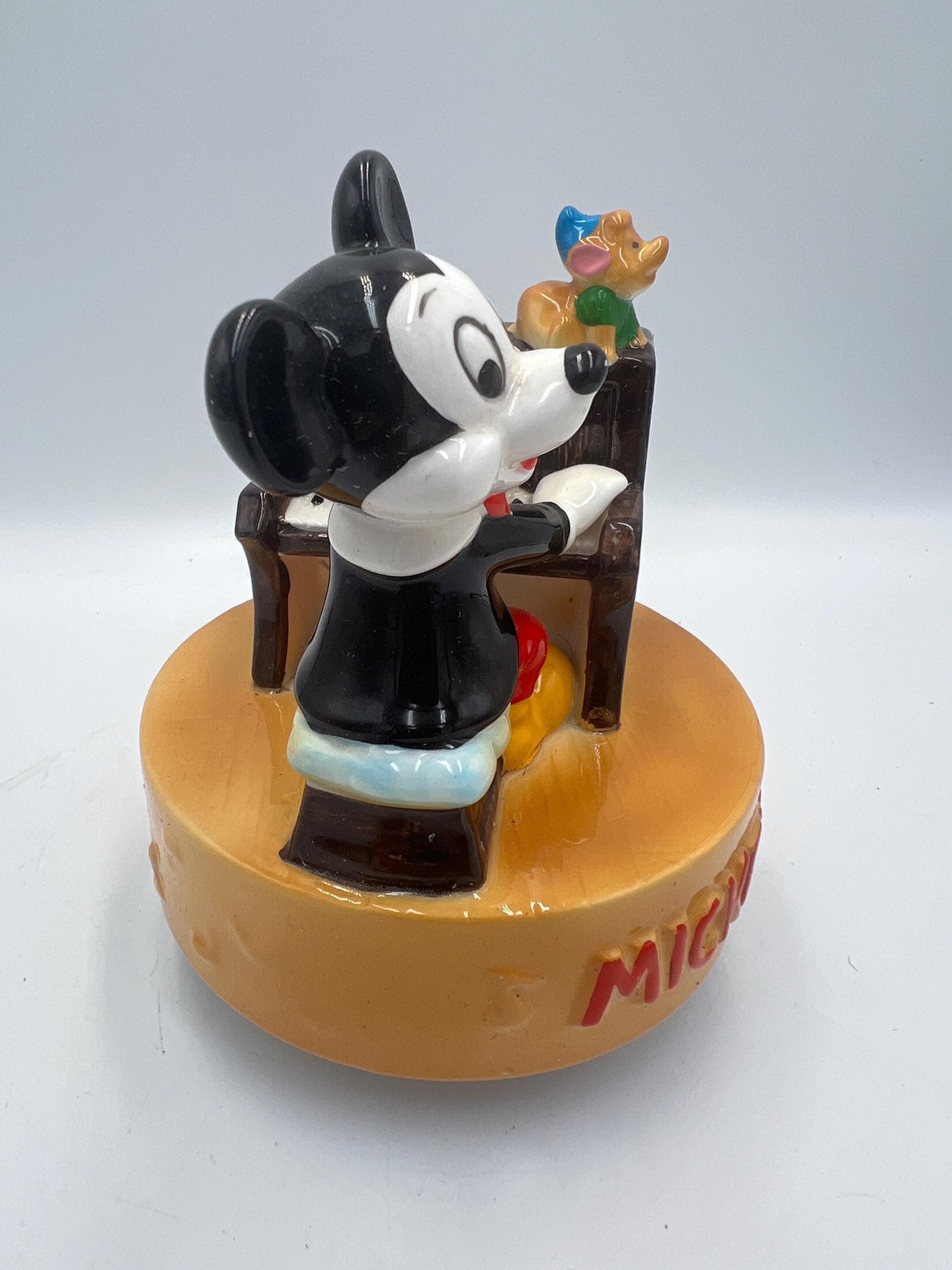 Mickey Mouse Music Box: Vintage Disney Porcelain (5.5 inches tall)