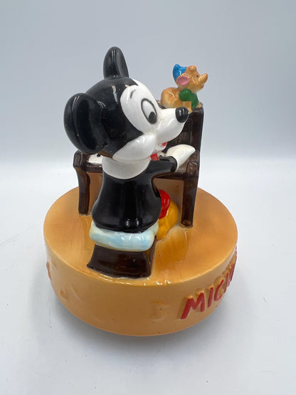 Mickey Mouse Music Box: Vintage Disney Porcelain (5.5 inches tall)