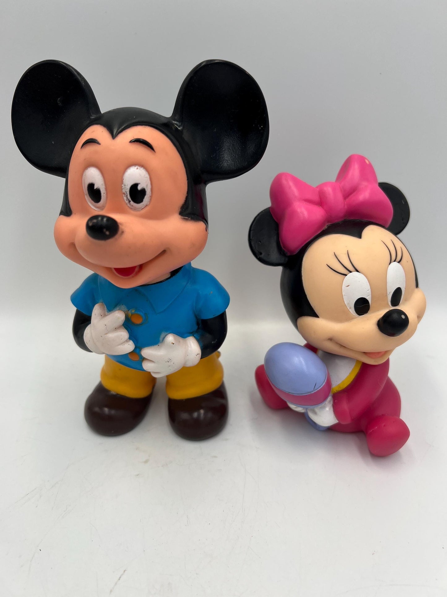 DISNEY Mickey Mouse and Minnie Mouse Lot of  5 Vintage Toys