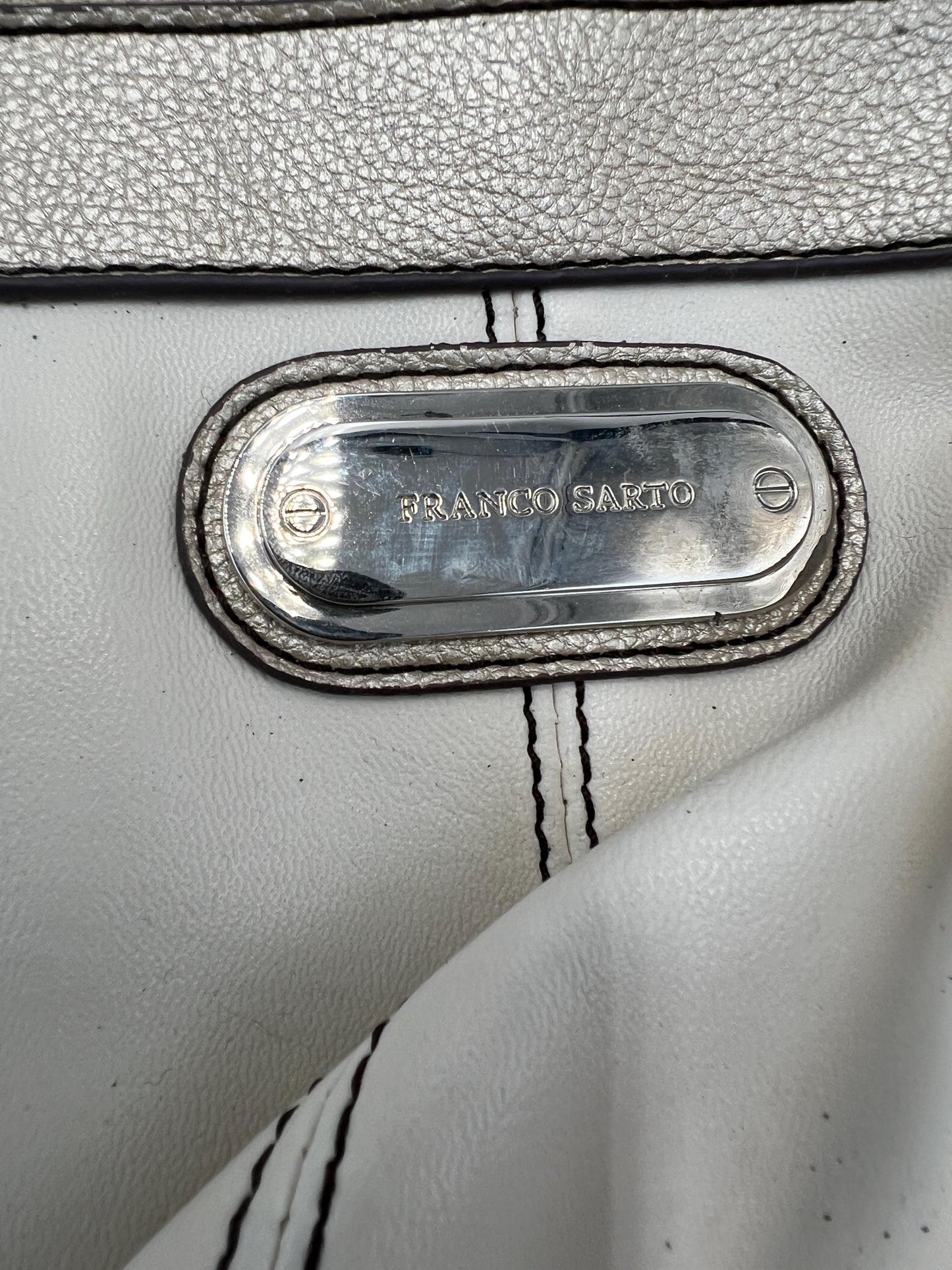 Franco Sarto Handbags: 90s Vintage Black Hobo & White Crossbody - Worn Style