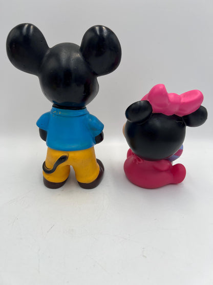 DISNEY Mickey Mouse and Minnie Mouse Lot of  5 Vintage Toys