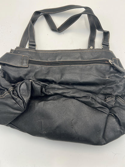 Franco Sarto Handbags: 90s Vintage Black Hobo & White Crossbody - Worn Style