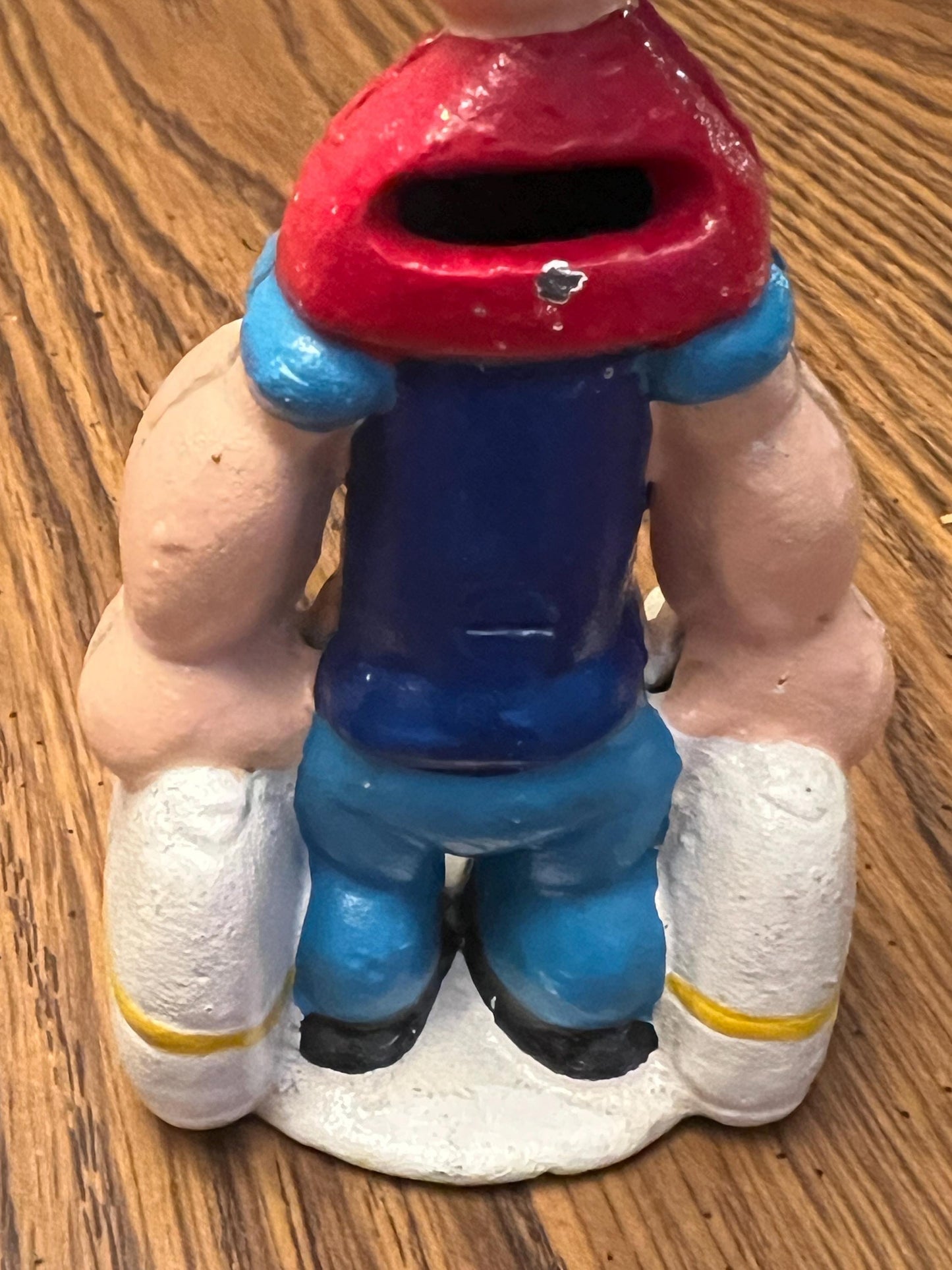 Vintage POPEYE The Sailor Man Cast Iron Bank 6" Tall RARE hand-painted Antique
