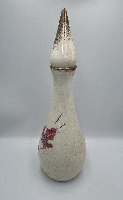 Rare Mid Century gilded ceramic genie decanter vase