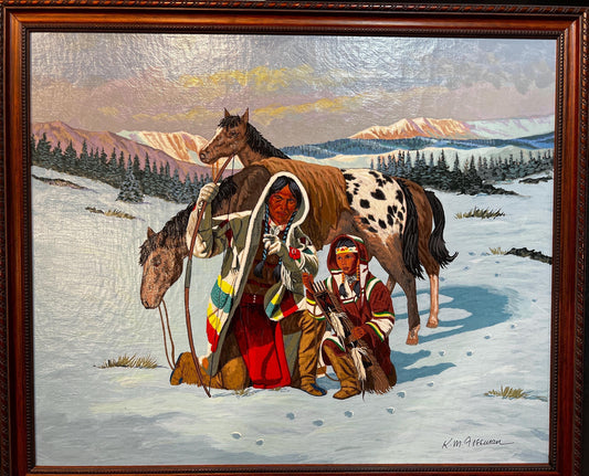 Native American Canvas Print: Kenneth Freeman Art (Signed & Numbered, Framed)