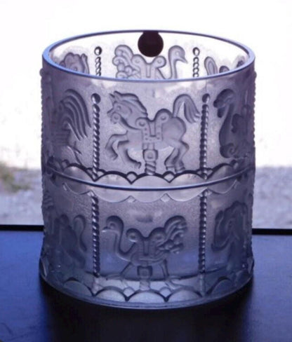 Goebel Frosted Glass Carousel, Vintage German Collectible (1983)