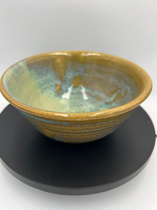 Art Pottery Bowl: Signed by Artist DB - Rustic Handmade Ceramic