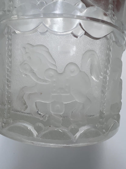 Goebel Frosted Glass Carousel, Vintage German Collectible (1983)