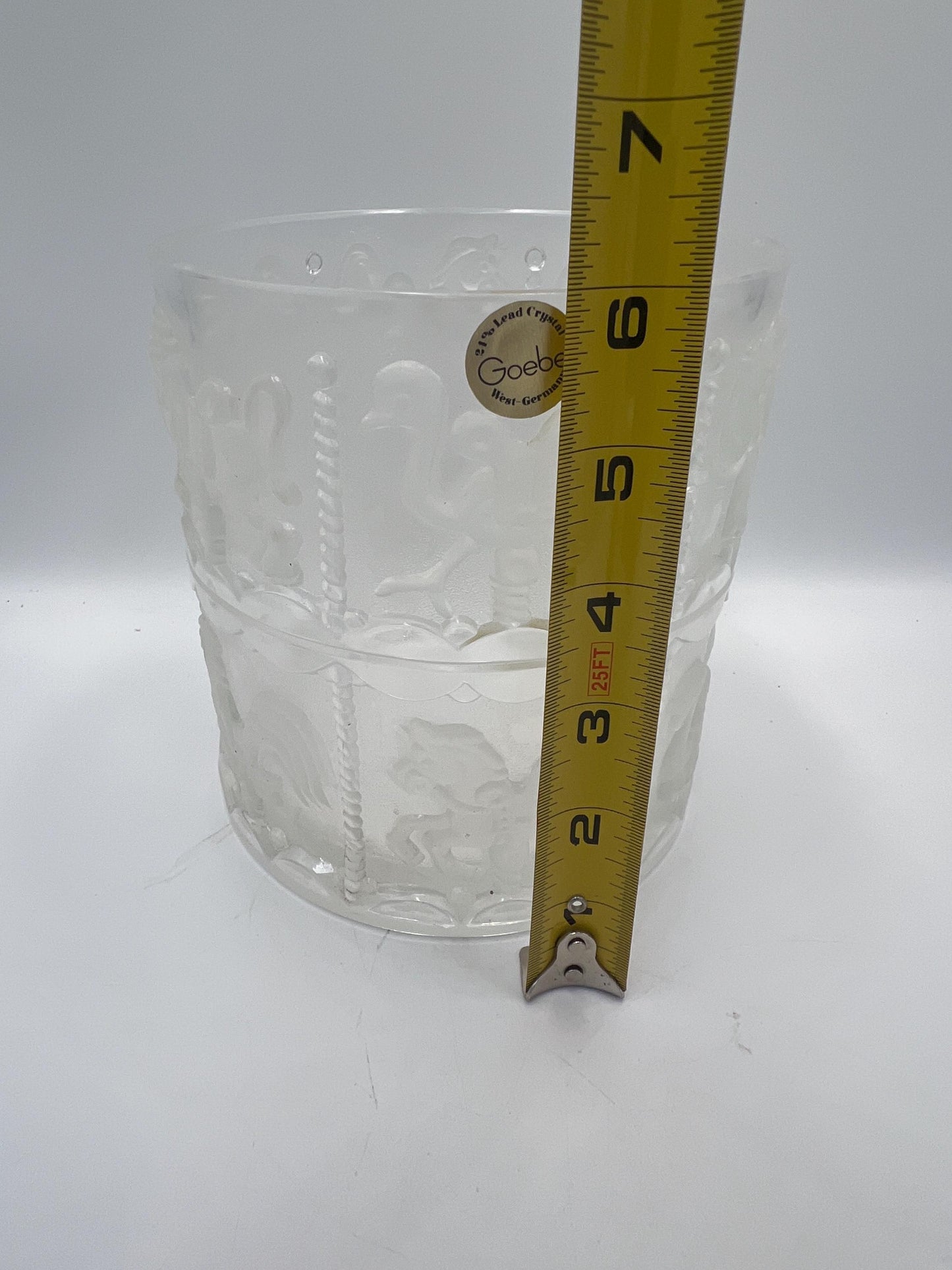 Goebel Frosted Glass Carousel, Vintage German Collectible (1983)