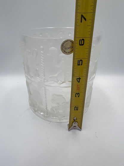 Goebel Frosted Glass Carousel, Vintage German Collectible (1983)