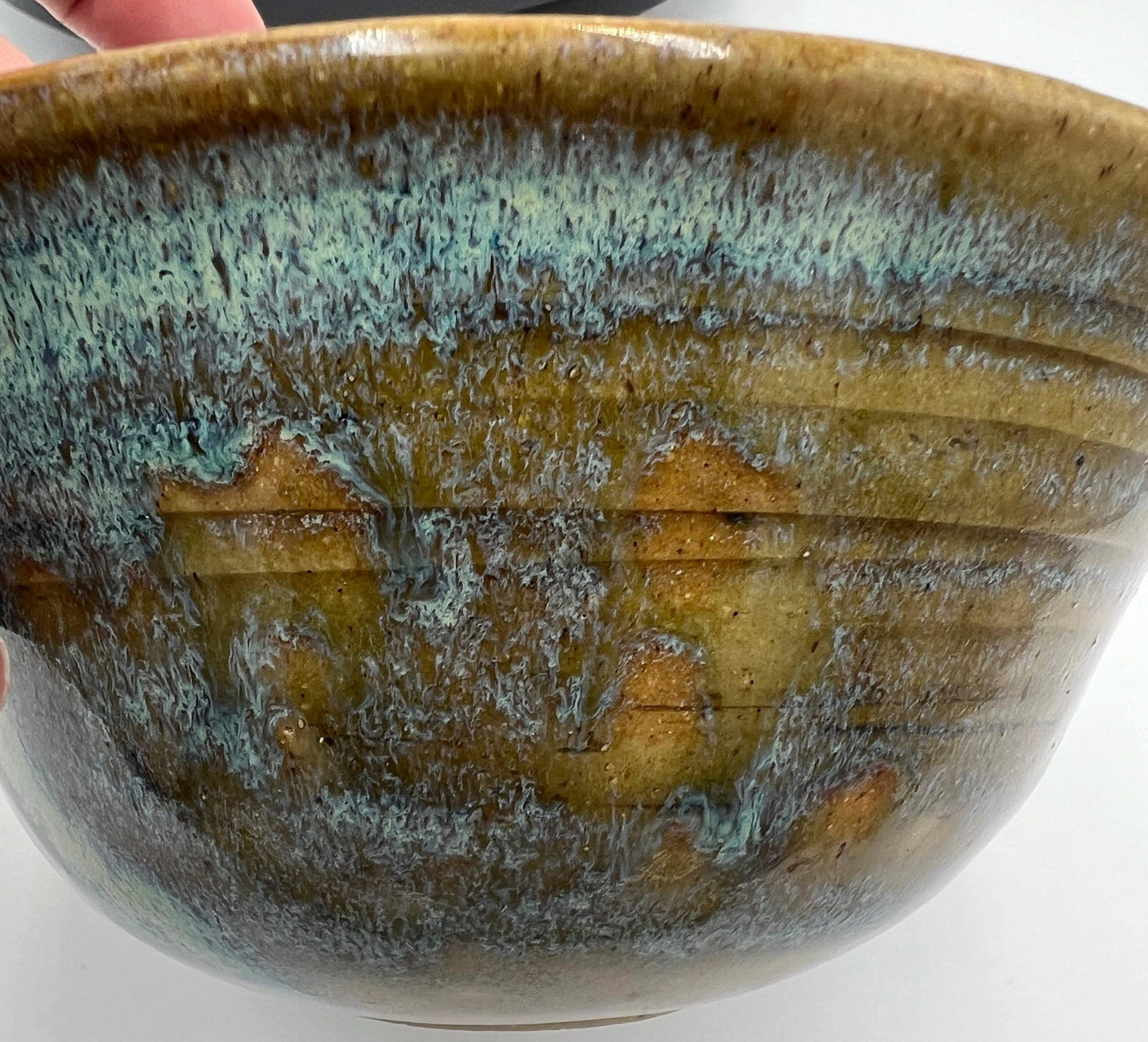 Art Pottery Bowl: Signed by Artist DB - Rustic Handmade Ceramic