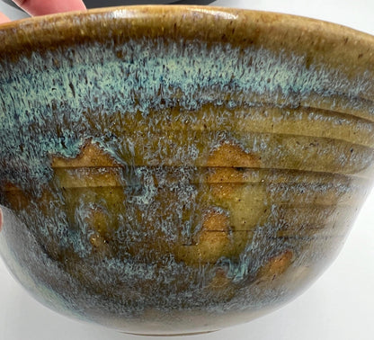 Art Pottery Bowl: Signed by Artist DB - Rustic Handmade Ceramic