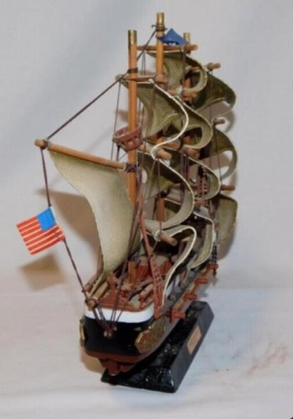 USS Constitution Ship Model: Maritime Decor (Wooden, Black Hull, 1814)