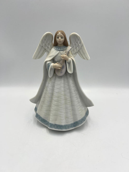 Angel Tree Topper: Lladro Mandolin Player Figurine (1994 Collectible)