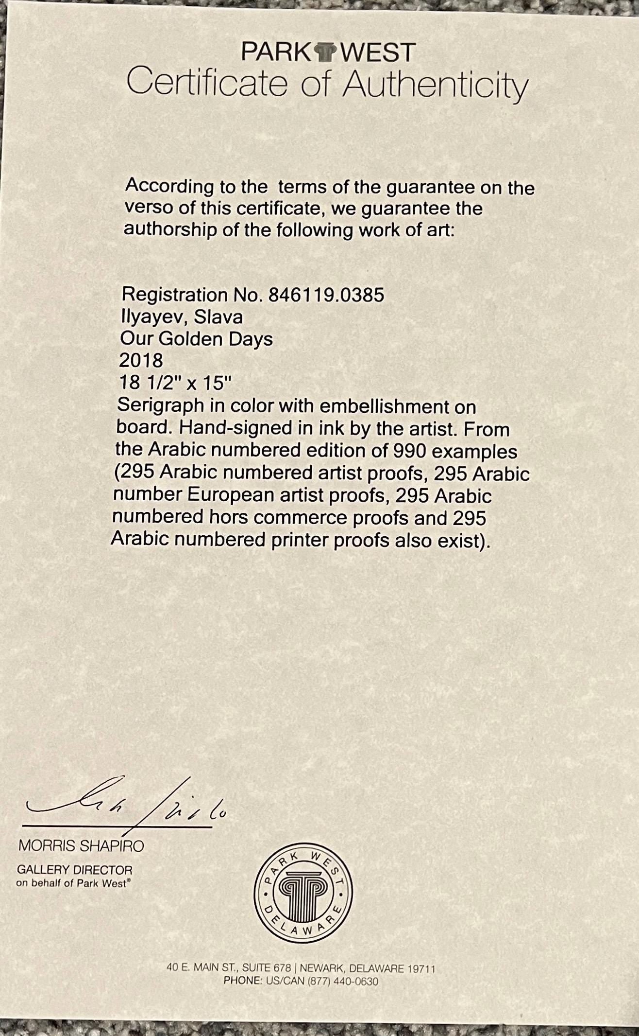 Slava Ilyayev Painting 'Our Golden Days' with COA