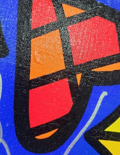 Romero Britto Artwork: Diamond in the Sky - Signed Acrylic on Canvas