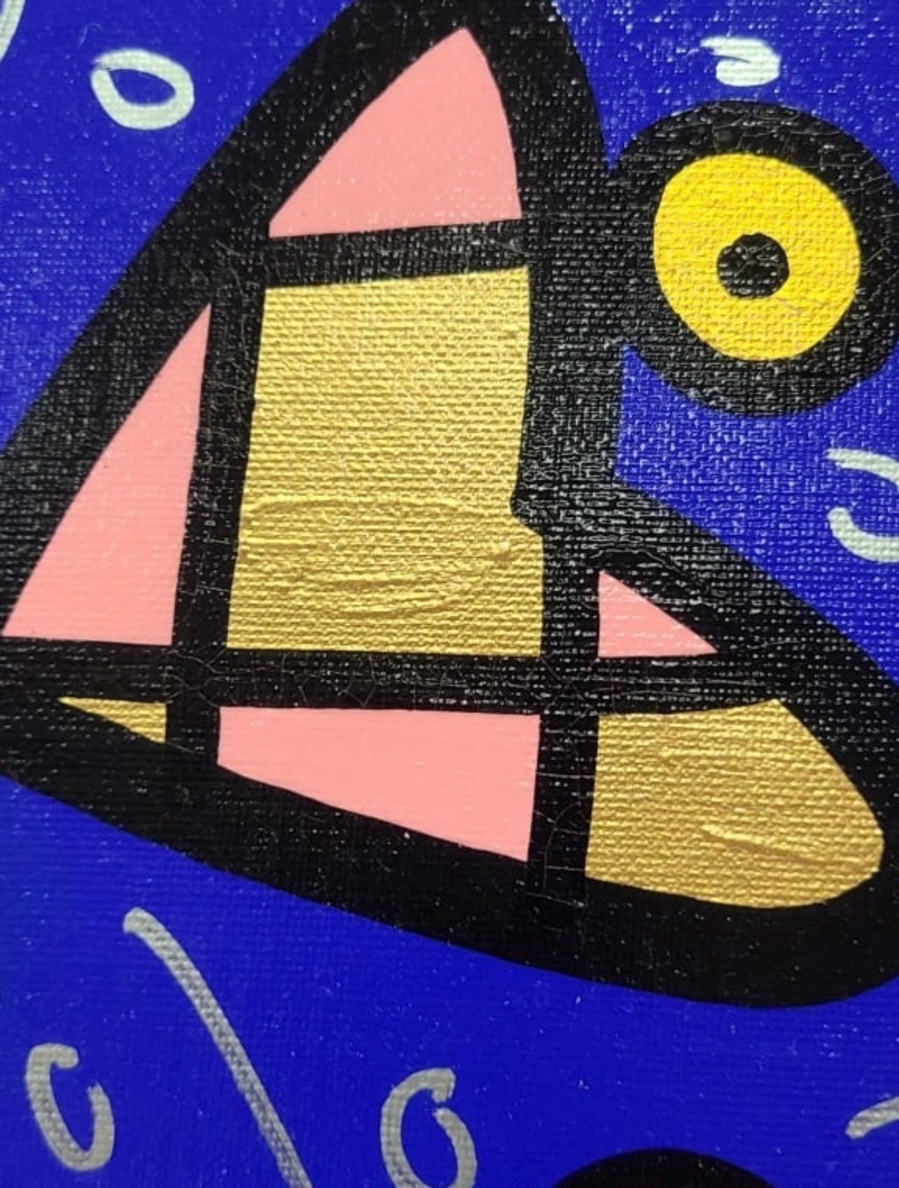 Romero Britto Artwork: Diamond in the Sky - Signed Acrylic on Canvas