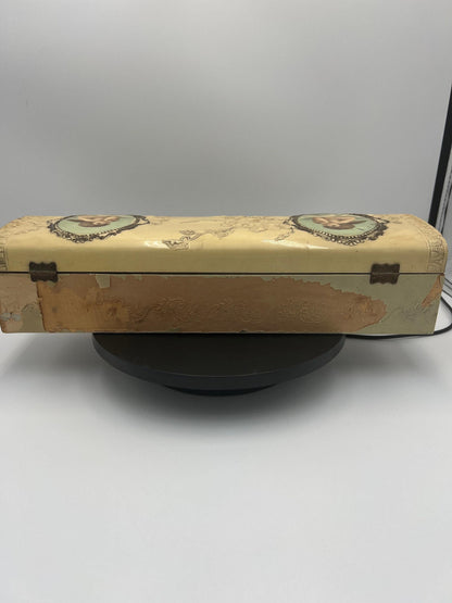 Victorian Glove Box: Antique Celluloid Holder - Lined, Decorative