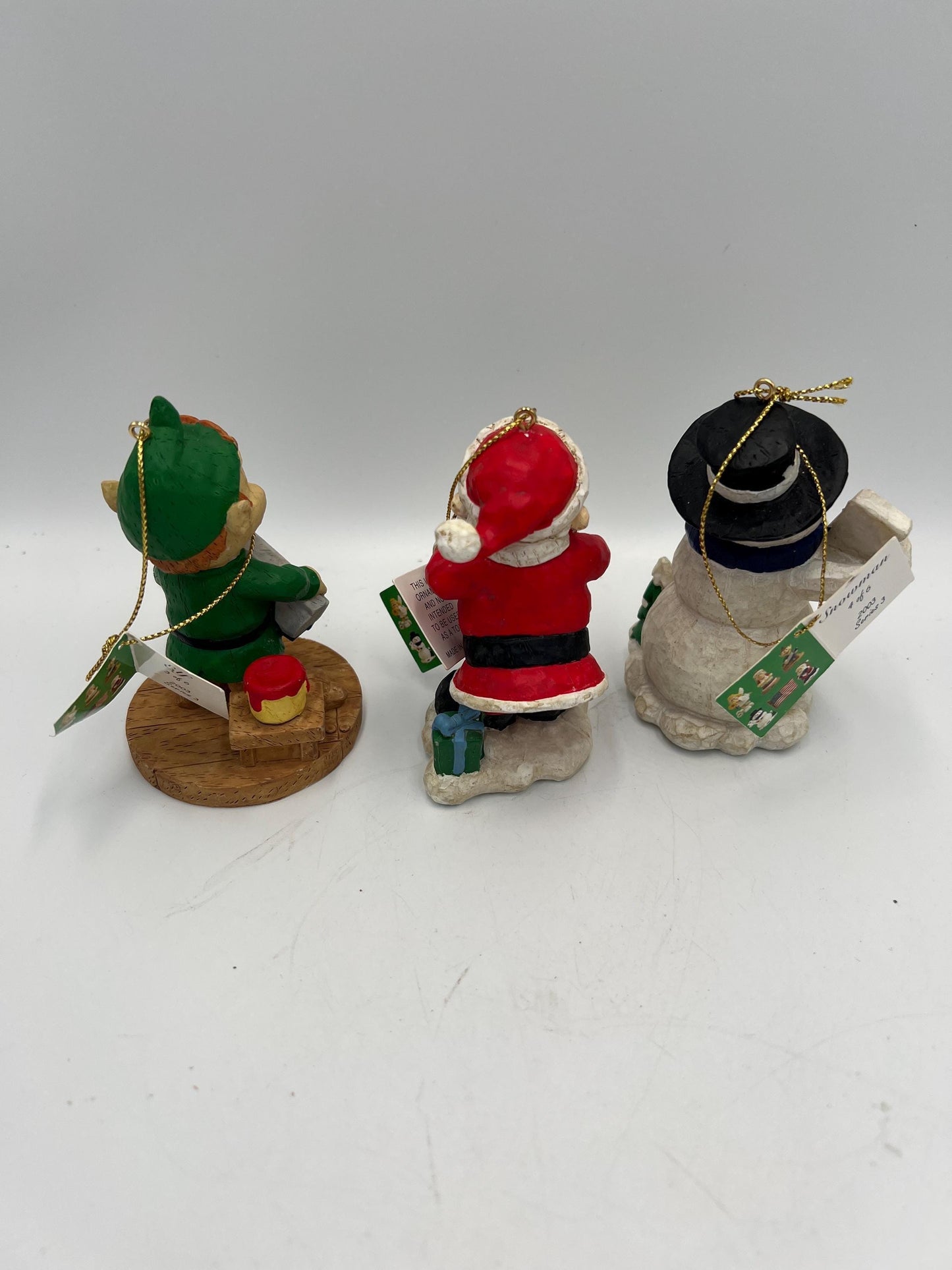 Christmas Ornaments: Vintage Collectible Figures (Santa, Uncle Sam, Marathon)