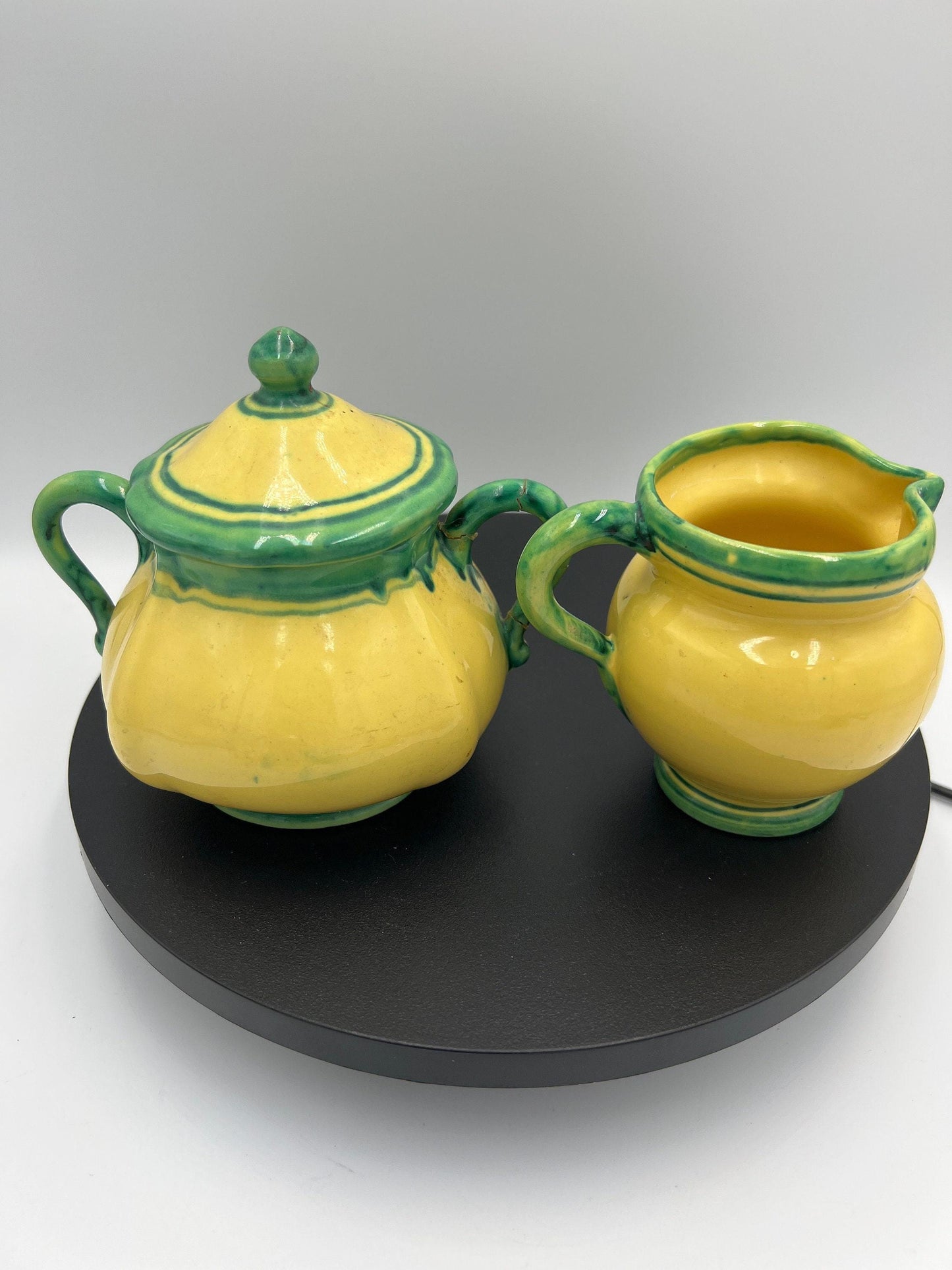 Creamer and Sugar Set: Vintage Italian Porcelain (Hand Painted)