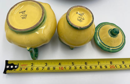 Creamer and Sugar Set: Vintage Italian Porcelain (Hand Painted)