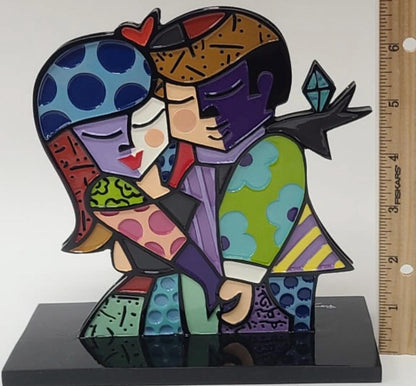 Soul Mates Figurine: Romero Britto Pop Art Sculpture (7 inches)