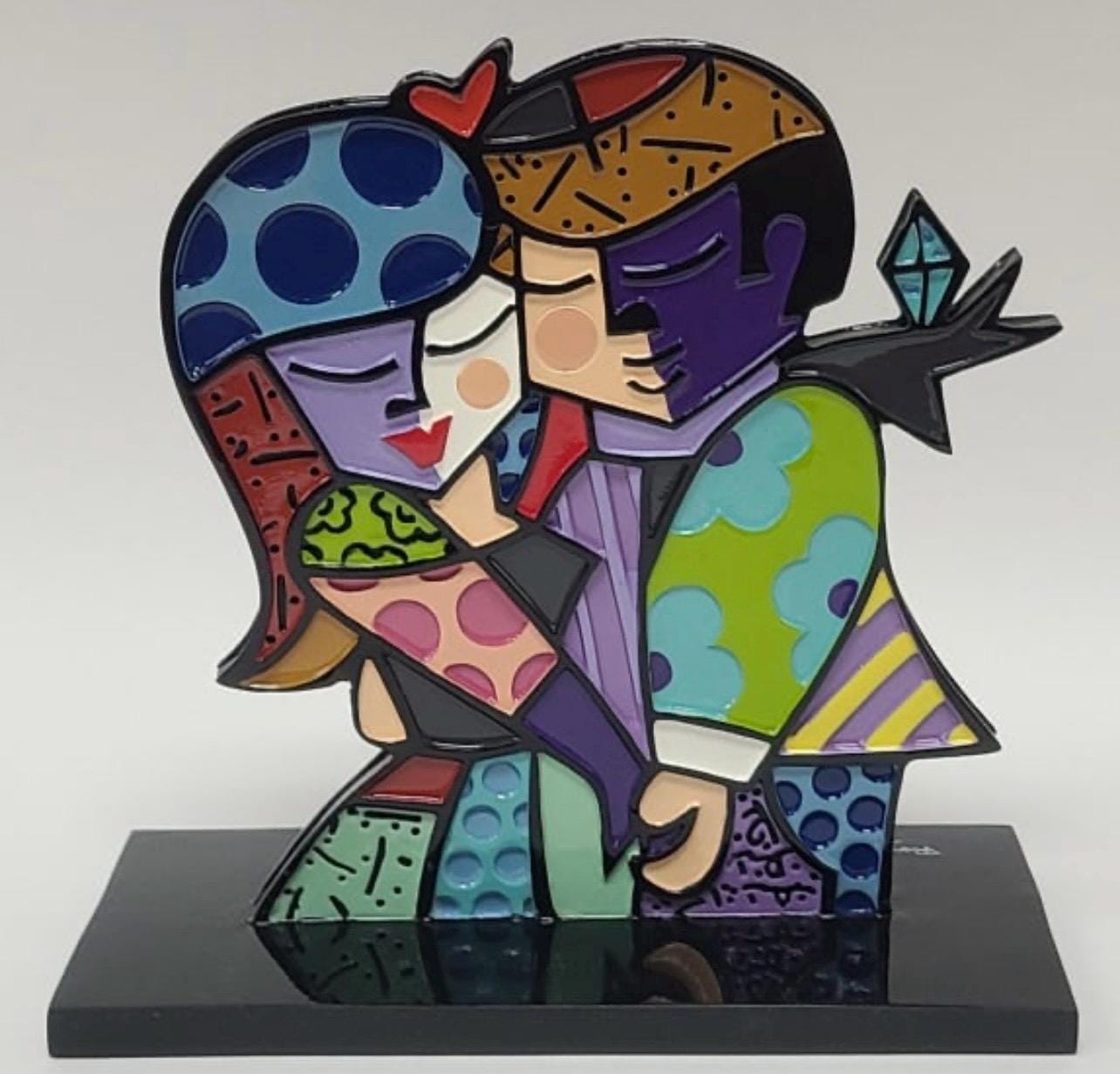 Soul Mates Figurine: Romero Britto Pop Art Sculpture (7 inches)