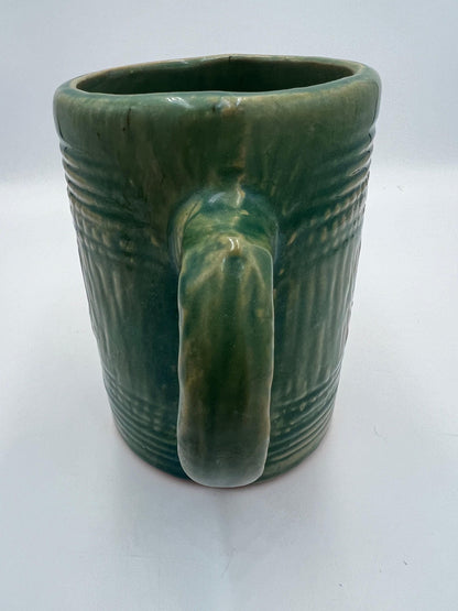 McCoy Green Mug - Vintage Grape Motif Ceramic Stein