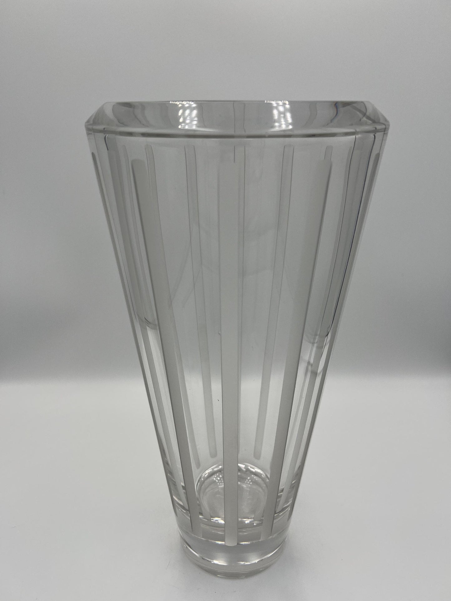 Vera Wang Wedgwood Crystal Vase: Heavy Glass, 12" H