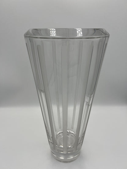 Vera Wang Wedgwood Crystal Vase: Heavy Glass, 12" H