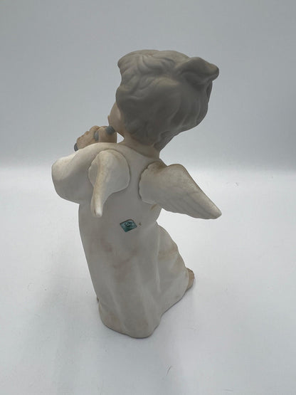 Lladr?? Angel Figurine: Vintage Porcelain Playing Flute
