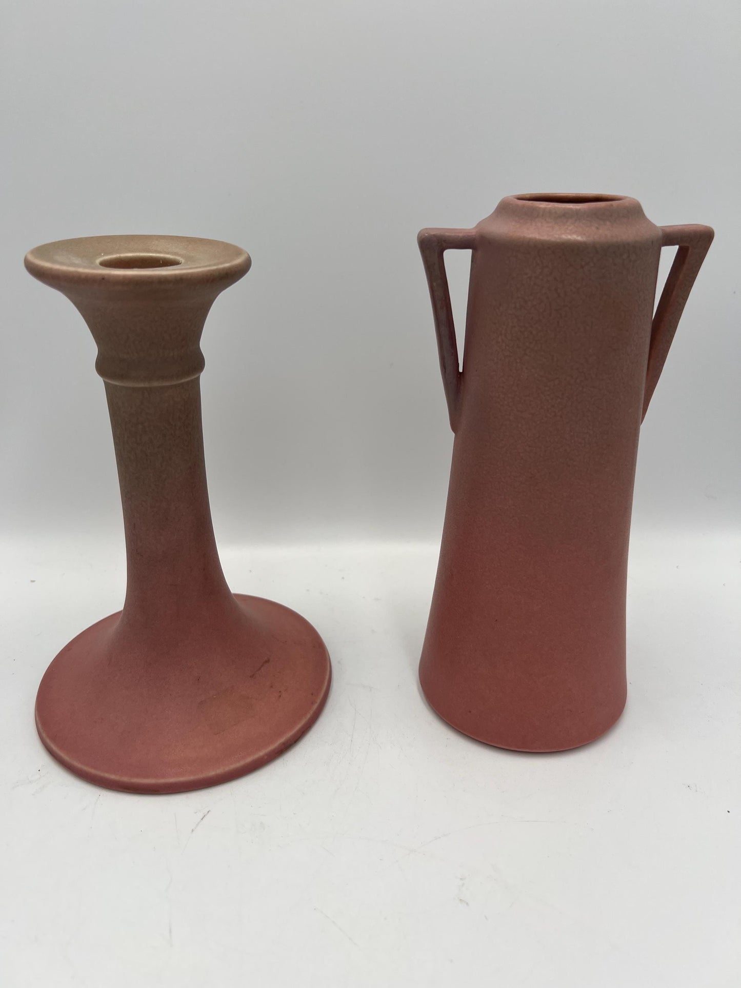 Rookwood Candlestick and Vase, 1921, Available Together or Individually