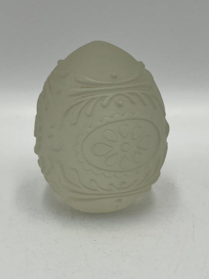 Goebel 1979 Frosted Crystal Glass Egg Paperweight
