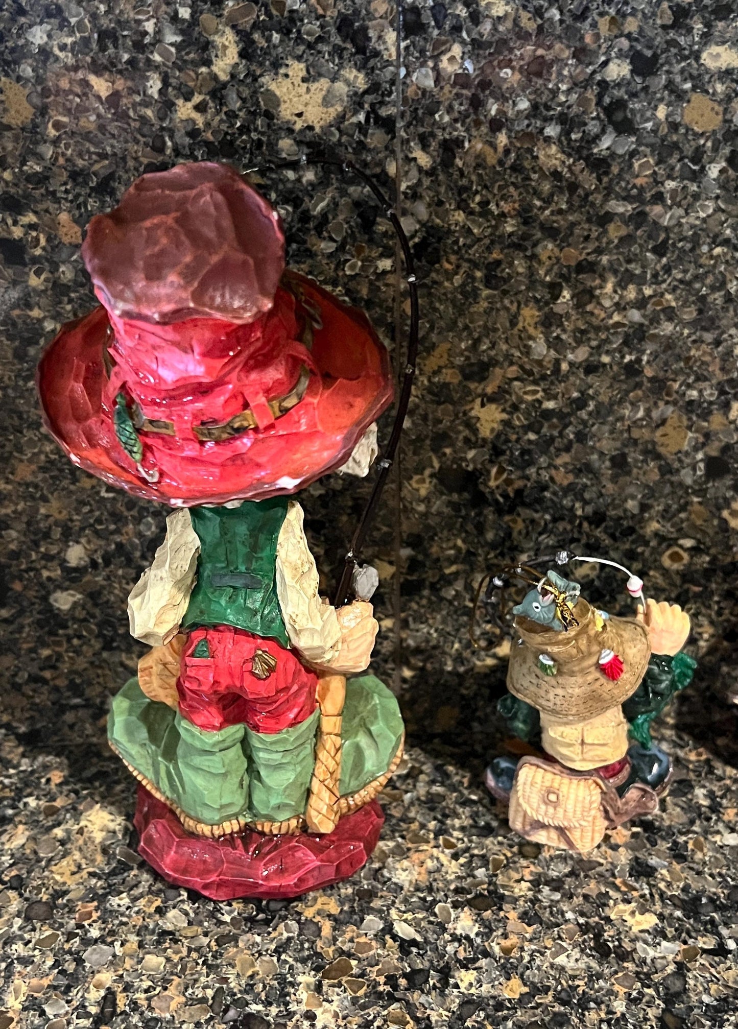 Old Gent Fisherman Nodder: Vintage 1996 Ranger Ornament Set