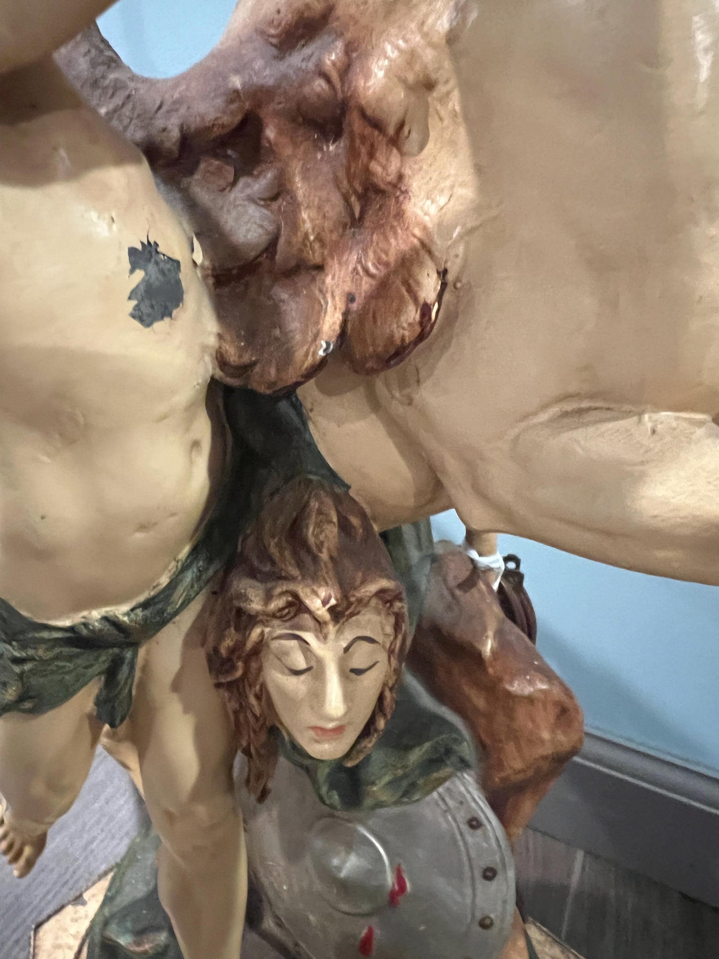 Mid-Century figural lamp | Perseus & Pegasus after Picault, Salon des Beaux-Arts 1888
