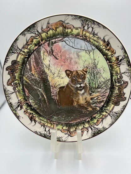 Royal Doulton, pattern #D6369, 1936-1975. African Series - Lioness Chop Plate.