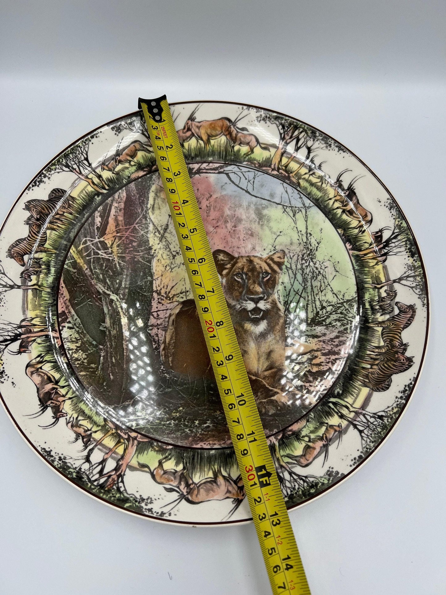 Royal Doulton, pattern #D6369, 1936-1975. African Series - Lioness Chop Plate.