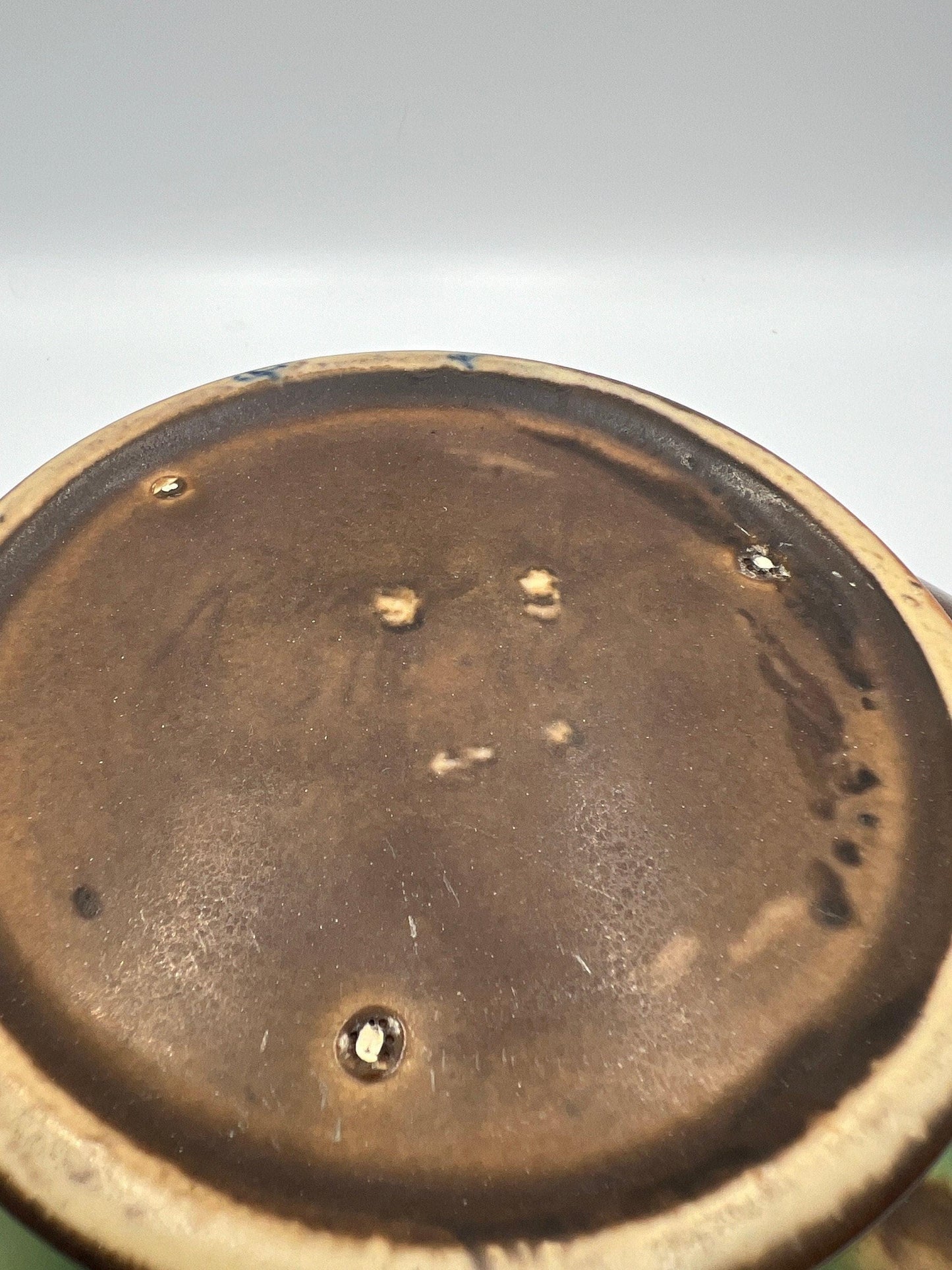 Console Art Pottery Bowl: Mid Century Style, Caramel Brown (11")